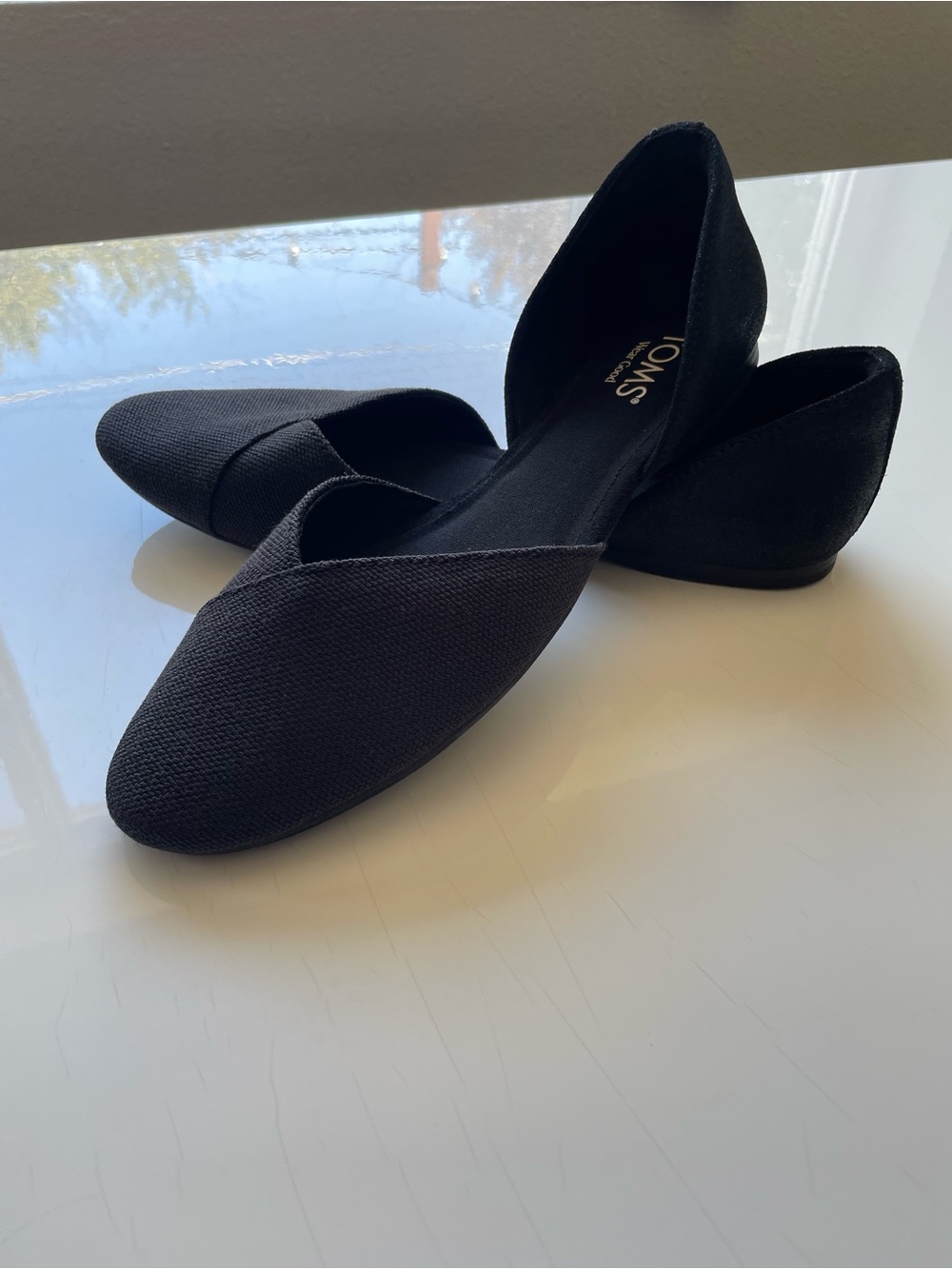 Tom’s Gemma D’Orsay Black Flat Size 9.5 NWT - Picture 5 of 11